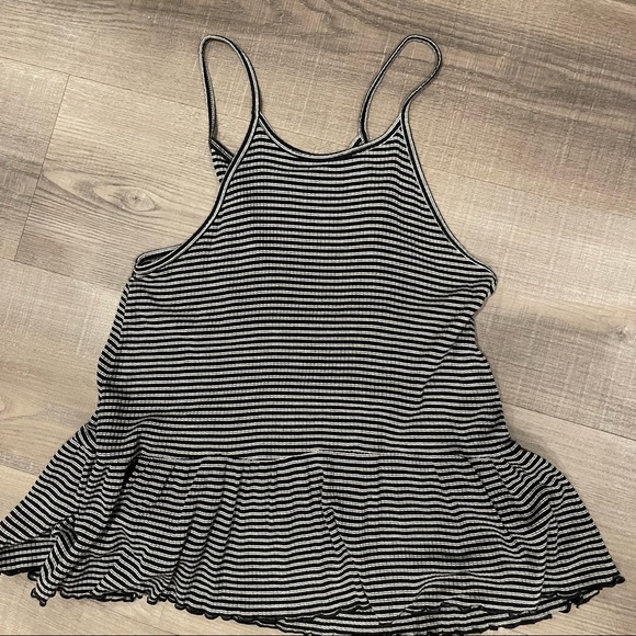 American Eagle Outfitters Tops - Black and White Babydoll Tank